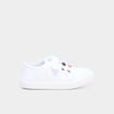 Tennis basses en toile bout renforc&eacute; blanc gar&ccedil;on