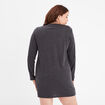 Chemise de nuit manches longues coton gris foncé femme grande taille