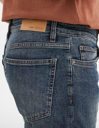 Jeans straight 5 poches denim used homme