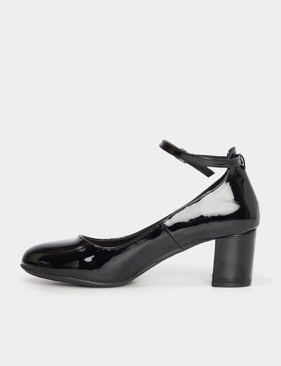 Escarpins vernis à talons noir femme