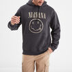 Sweat à capuche hoodie coton Nirvana noir homme