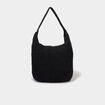 Sac cabas tress&eacute; port&eacute;-&eacute;paule noir femme