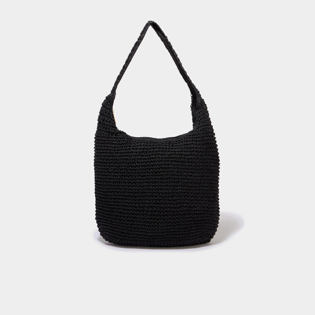 Sac cabas tress&eacute; port&eacute;-&eacute;paule noir femme