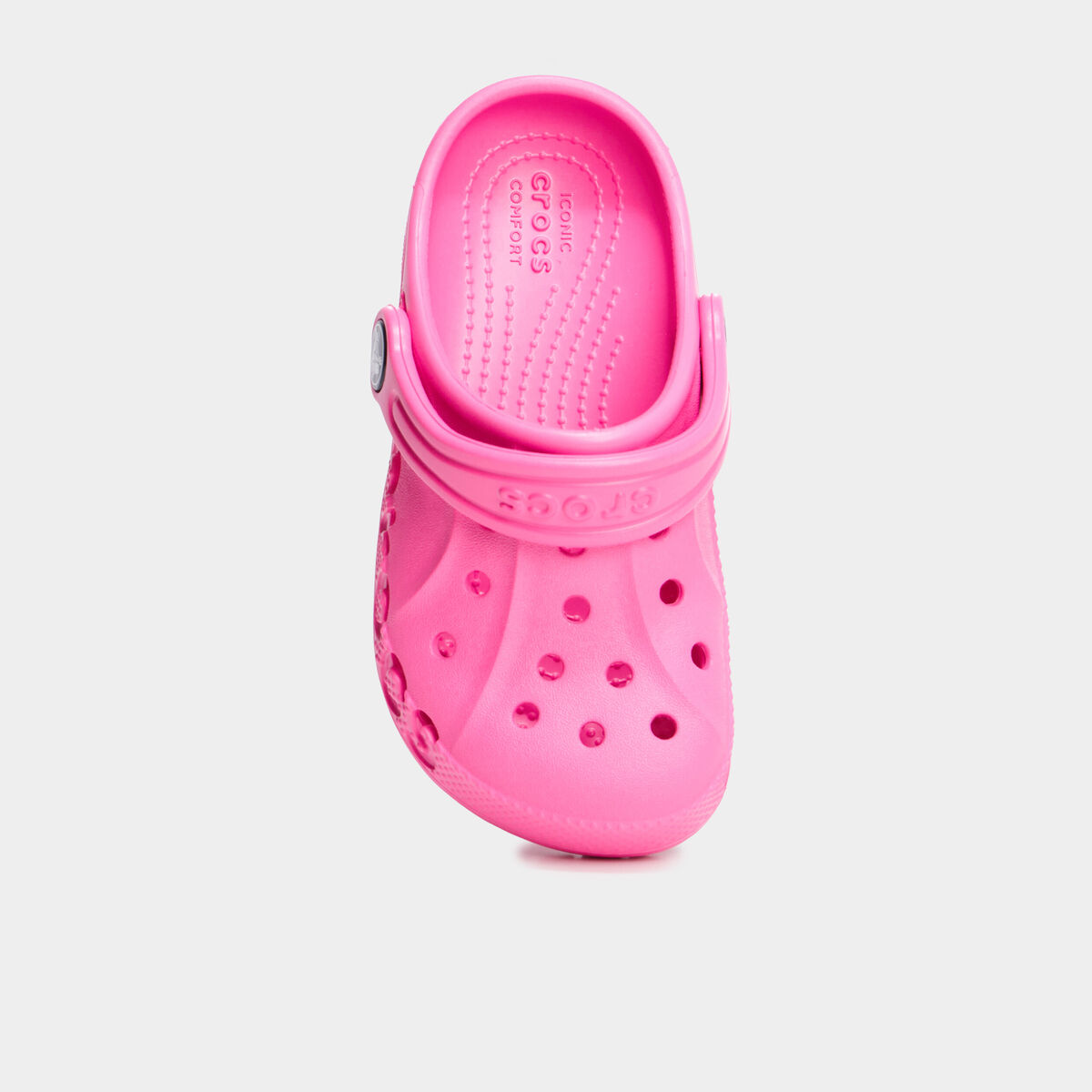 Sabots de plage Crocs rose fluo fille