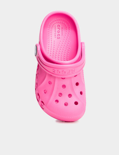 Sabots de plage Crocs rose fluo fille