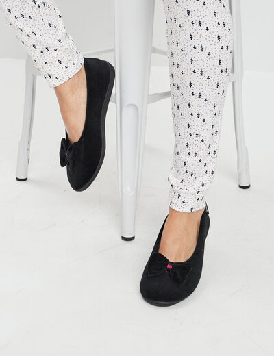 Chaussons ballerines Isotoner noir femme