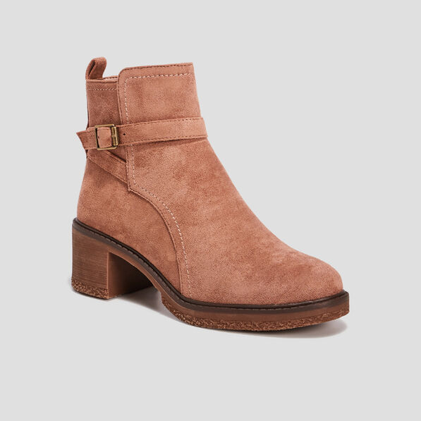 Bottines à talons sable femme