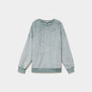 Haut de pyjama sweat polaire torsad&eacute; bleu gris femme