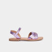 Sandales tresses en cuir Creeks violet fille