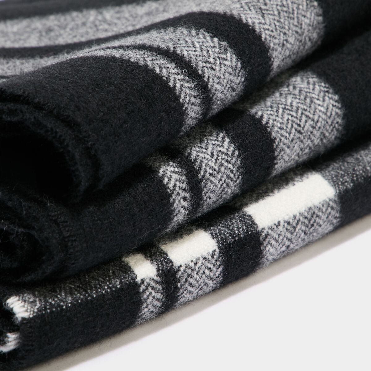 &Eacute;charpe &agrave; franges noir homme