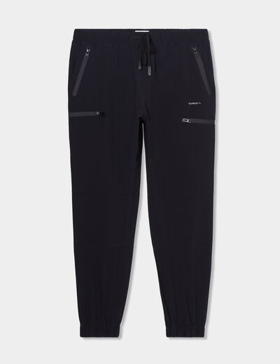Pantalon slim cargo déperlant Trappeur noir homme
