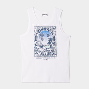 debardeur col rond sans manches coton blanc homme Débardeur col rond sans manches coton blanc homme