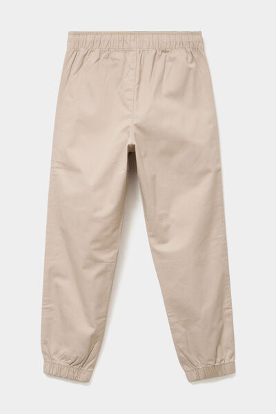 Pantalon battle taille &eacute;lastiqu&eacute;e coton gris fonc&eacute; gar&ccedil;on