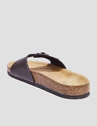 Mules avec boucles marron homme