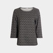 T-shirt manches 3/4 noir femme