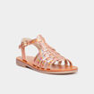 Sandales aspect croco brides irisées couleur argent fille