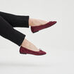 Ballerines irisées bordeaux femme