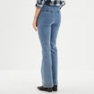 Jeans taille haute flare &agrave; ponts denim double stone femme