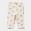 Pantalon de jogging molleton &agrave; noeud ecru b&eacute;b&eacute; fille