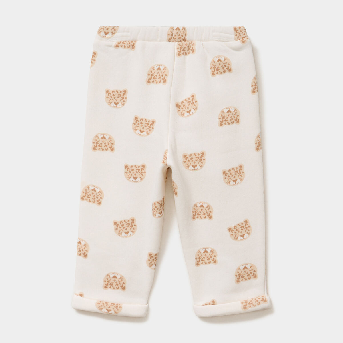 Pantalon de jogging molleton &agrave; noeud ecru b&eacute;b&eacute; fille