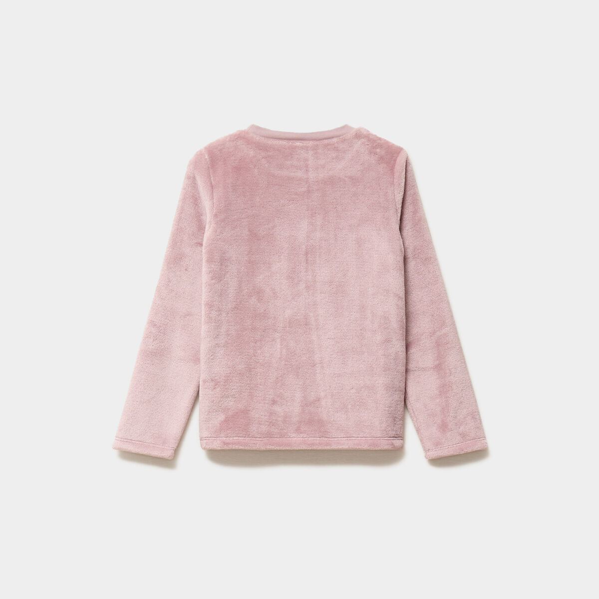 Ensemble pyjama effet velours 2 pi&egrave;ces vieux rose fille