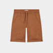 Short droit taille élastiquée à coulisse marron garçon