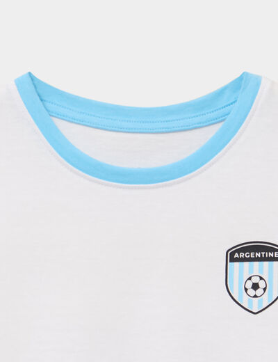 T-shirt maillot de football Argentine blanc mixte