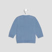 Pull avec col rond bleu gris bébé garçon