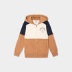 Sweat à capuche zippé Creeks camel garçon