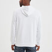 Sweat molleton &agrave; capuche hoodie blanc homme