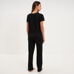 Ensemble pyjama t-shirt pantalon coton noir femme