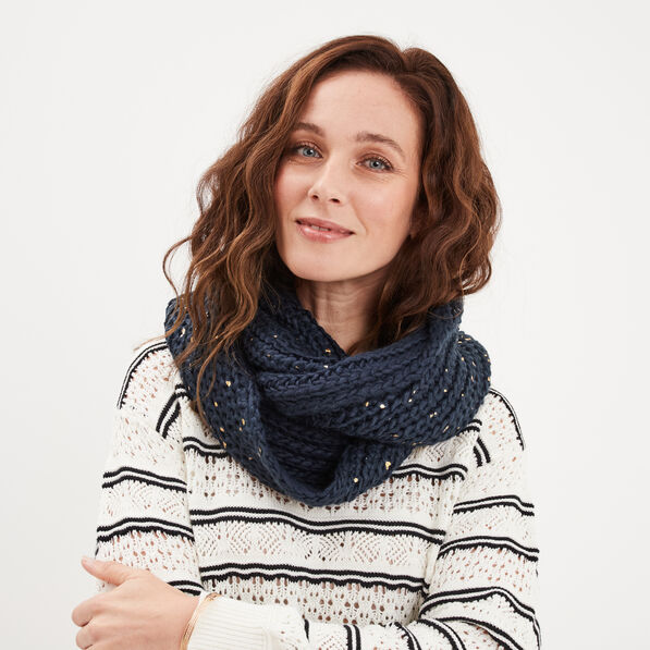 tour de cou tricote bleu marine femme Tour de cou tricoté bleu marine femme