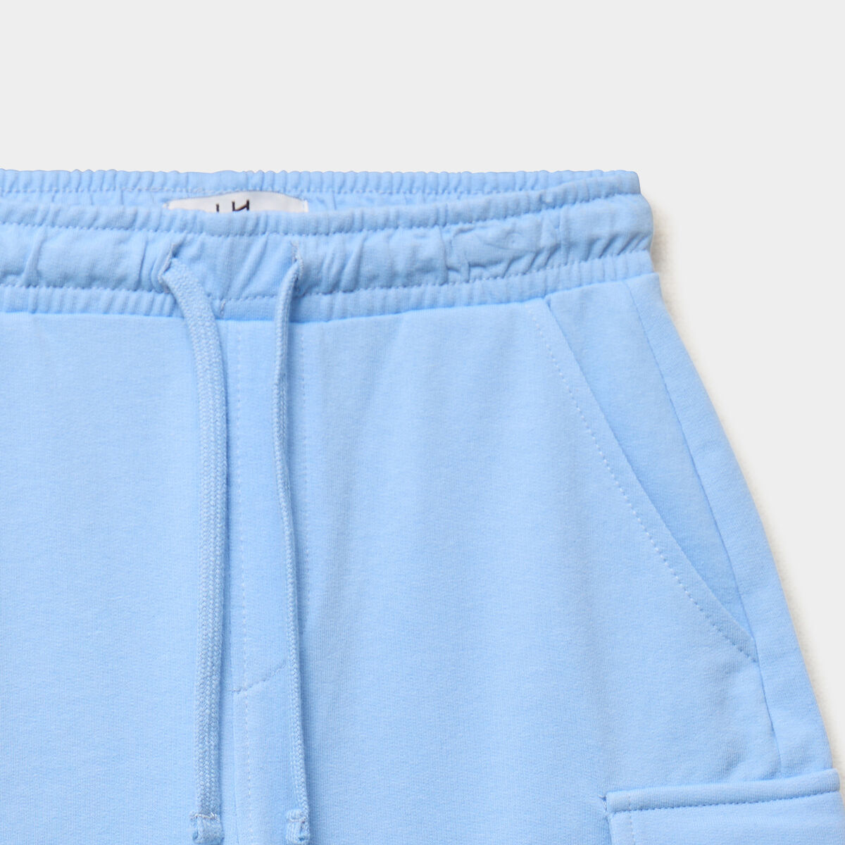 Short cargo molleton taille &eacute;lastiqu&eacute;e bleu gar&ccedil;on