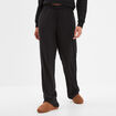 Pantalon de pyjama droit fluide noir femme