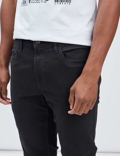 Pantalon droit en coton stretch gris foncé homme