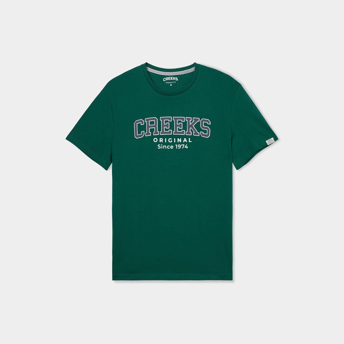 T-shirt à manches courtes coton Creeks vert foncé homme