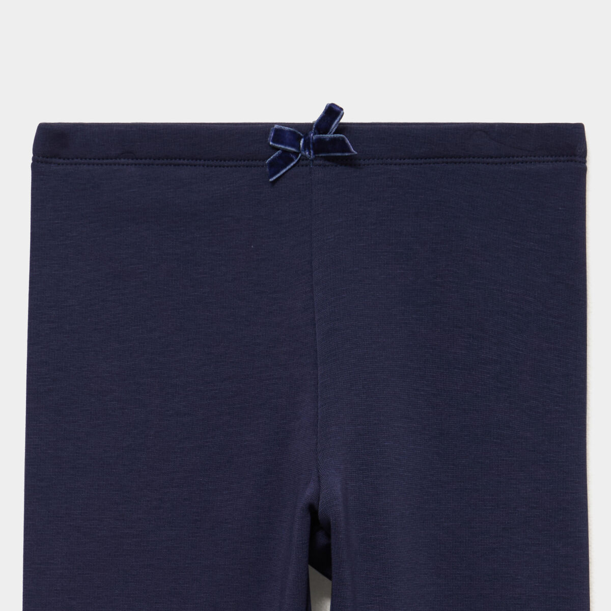 Legging molleton doubl&eacute; polaire bleu marine fille