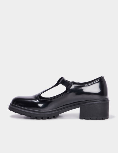 Mocassins vernis à talons Liberto noir femme