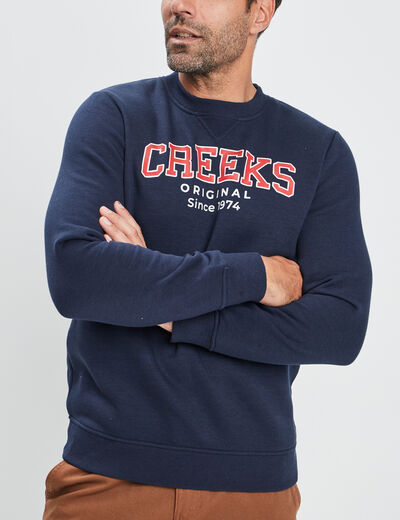 Sweat à col rond Creeks bleu marine homme