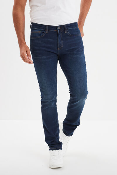 Jeans coupe slim denim brut homme