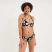 Bas de maillot de bain d&eacute;tails noeuds ecru femme