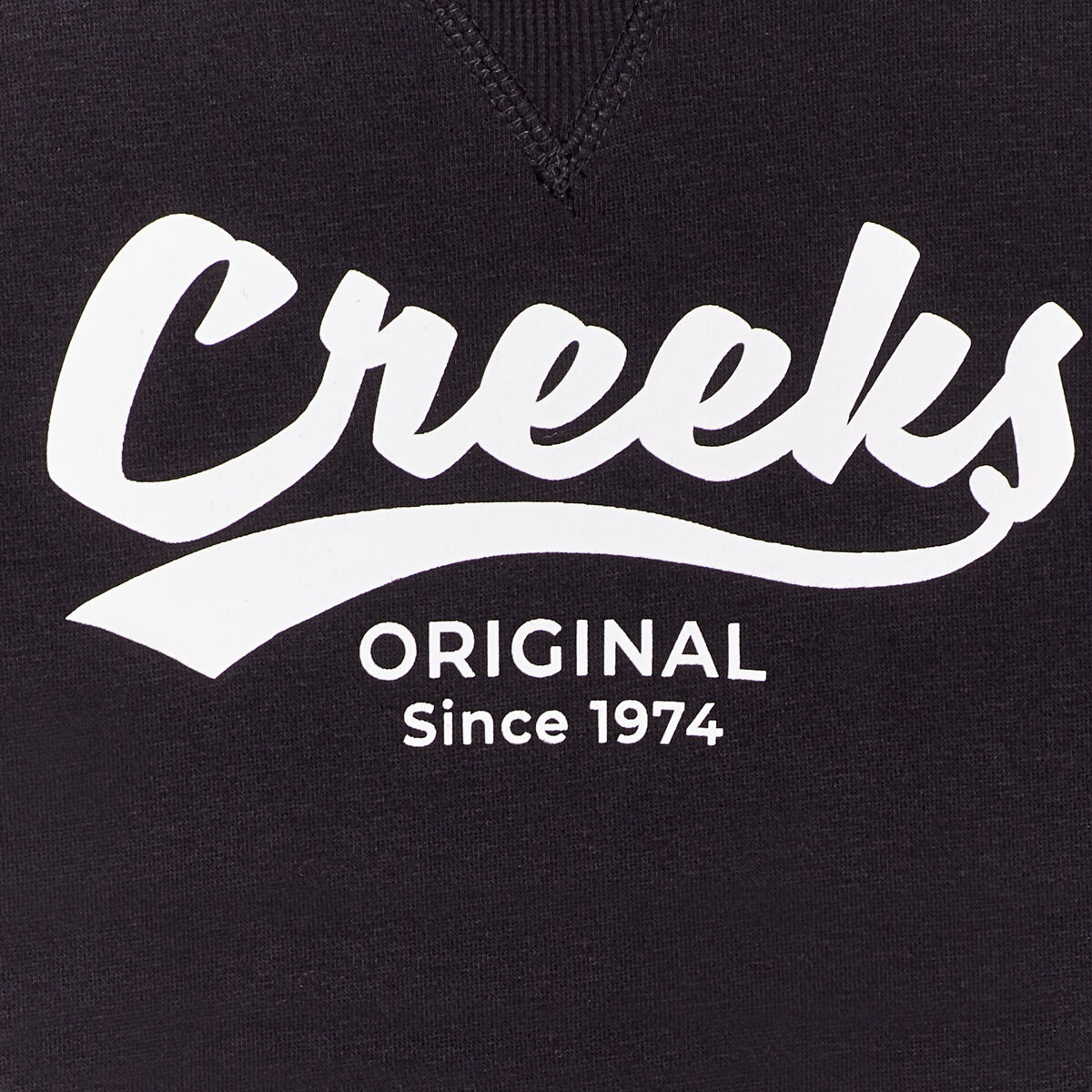 Sweat à capuche hoodie droit Creeks noir garçon