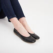 Ballerines en cuir noir femme