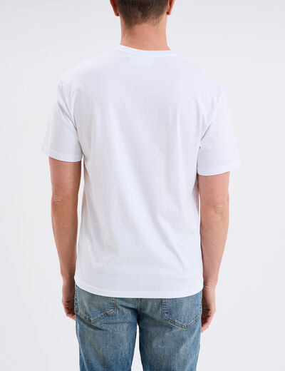 T-shirt coton Retour vers le futur blanc homme
