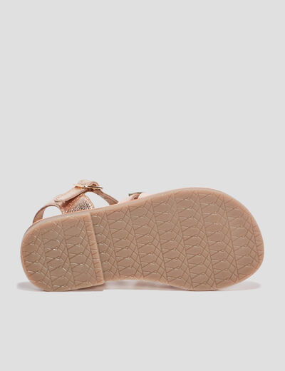 Sandales en cuir Creeks jaune or fille