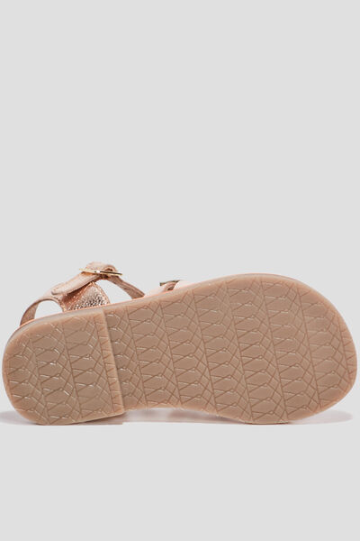 Sandales en cuir Creeks jaune or fille