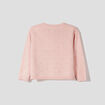 Gilet coton boutonn&eacute; &agrave; bord festonn&eacute; rose clair b&eacute;b&eacute; fille