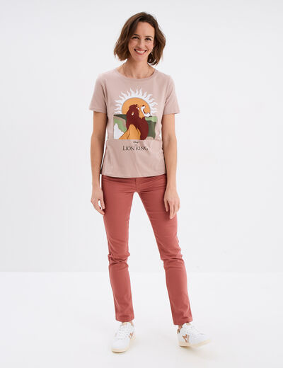 T-shirt manches courtes Le Roi lion sable femme