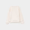 Sweat col rond manches longues creme fille