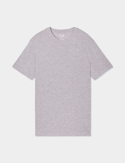 T-shirt en coton manches courtes gris homme